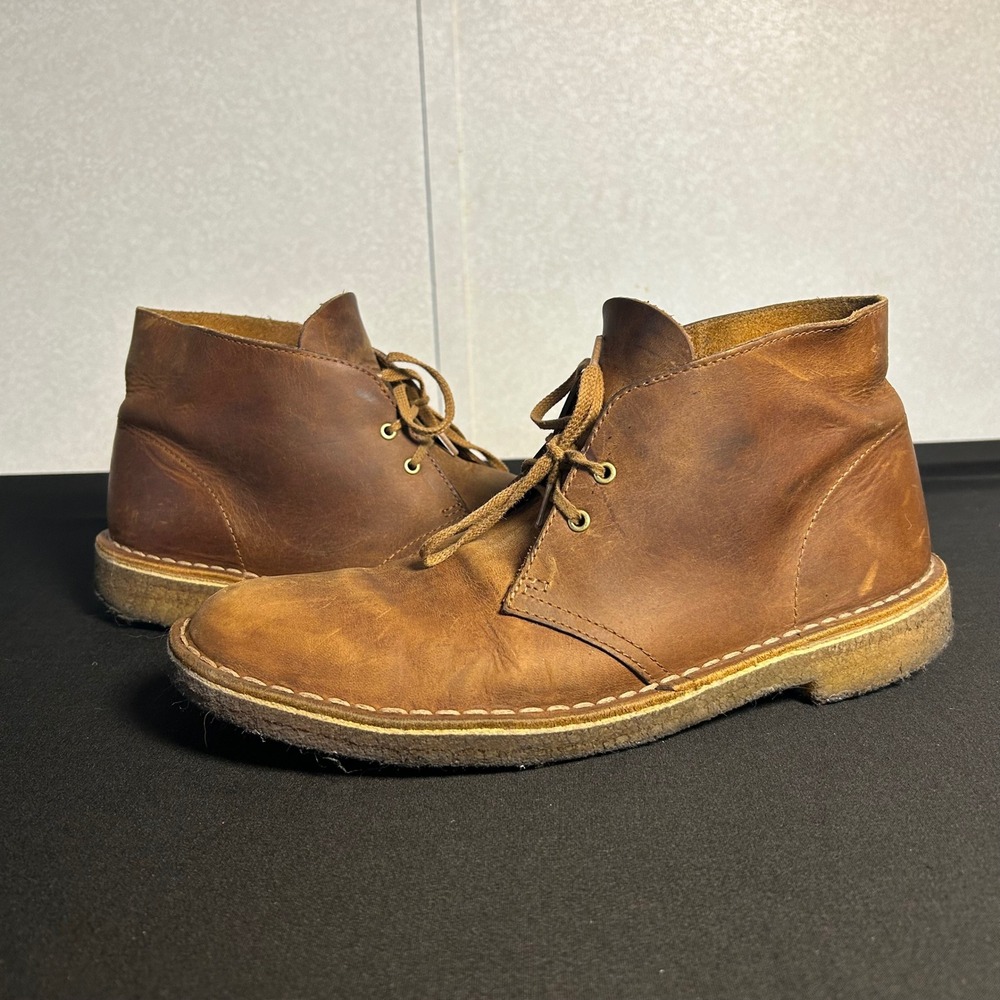 Clark's Originals Brown Leather Desert Chukka Boot Men's Size 12 Laces